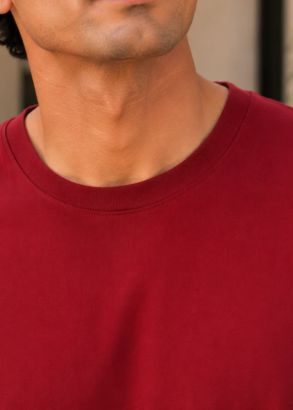 Red Full Sleeve T-Shirt - Back on model