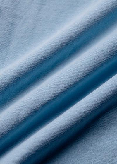 Baby Blue Oversized Shirt - Fabric texture close-up