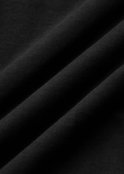 Black Oversized Shirt - Fabric texture close-up