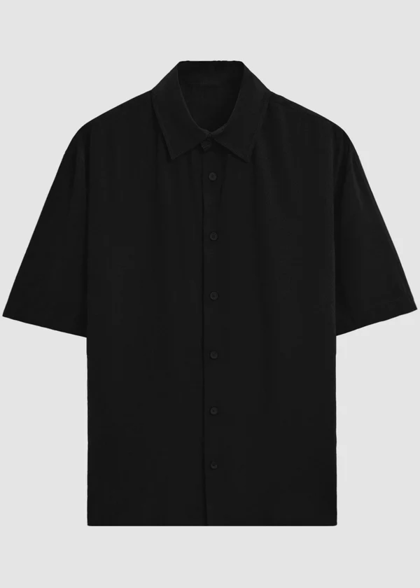 Black Oversized Shirt - Front flat lay