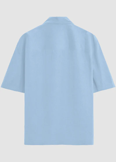 Baby Blue Oversized Shirt - Back View