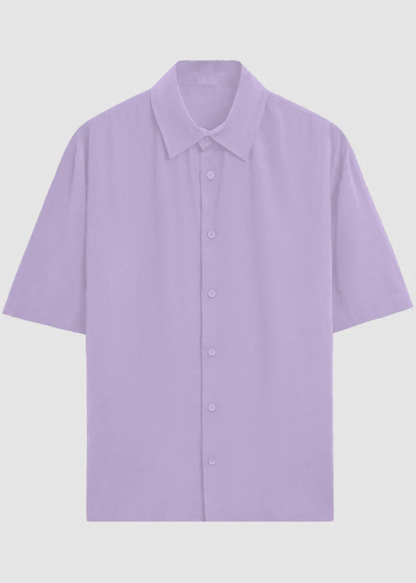 Lavender Oversized Shirt - Front flat lay