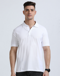 White Premium Polo T-Shirt - Front View