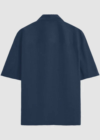 Navy Blue Oversized Shirt - Back View