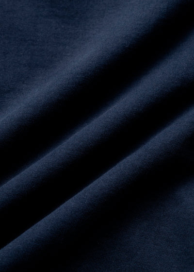 Navy Blue Oversized Shirt - Fabric texture close-up