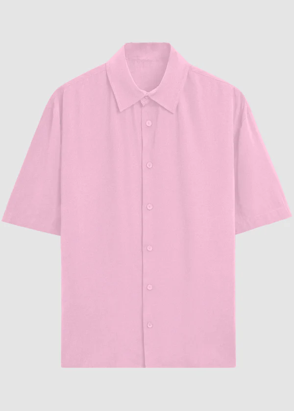 Light Pink Oversized Shirt - Front flat lay