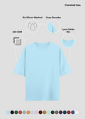 Baby Blue Oversized T-Shirt - Feature Infographic