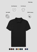Black Premium Polo T-Shirt - Feature Infographic