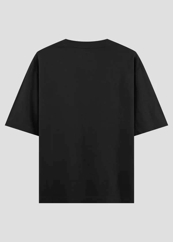 Black Oversized T-Shirt - Back View