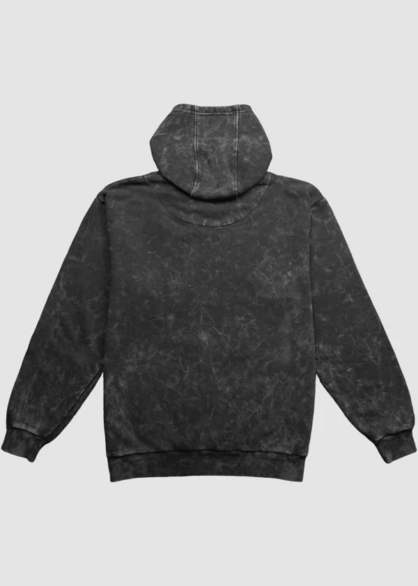 Acid Wash Hoodie - Black
