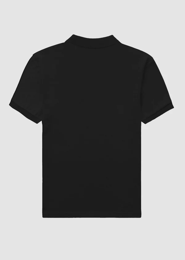 Black Premium Polo T-Shirt - Back View