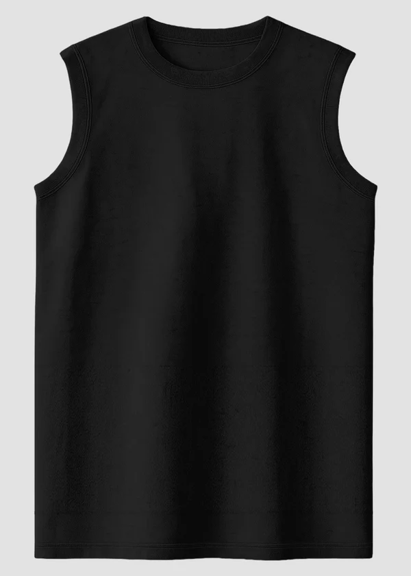 Sleeveless Tee - Black