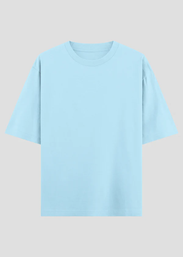 Baby Blue Oversized T-Shirt - Front View