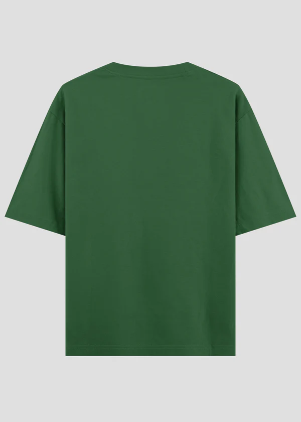 Bottle Green Oversized T-Shirt - Back View