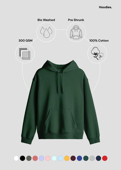 Hoodie - Bottle Green