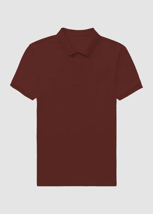 Brick Red Premium Polo T-Shirt - Front View