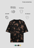 Black Brown Tie Dye Oversized T-Shirt - Feature Infographic