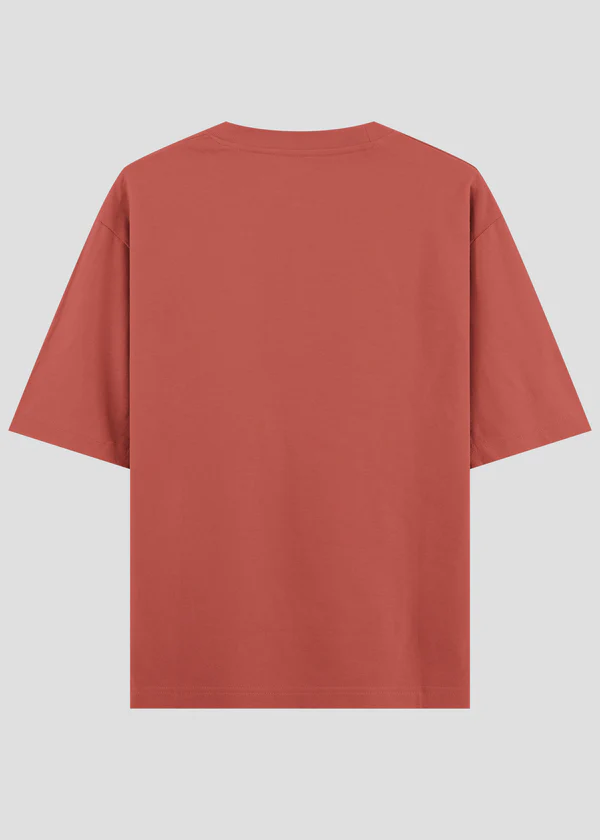 Coral Oversized T-Shirt - Back View