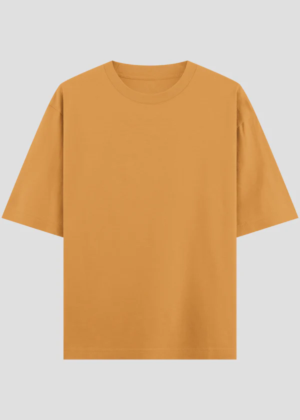 Golden Yellow Oversized T-Shirt - Front View