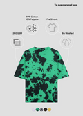 Teal Green Tie Dye Oversized T-Shirt - Feature Infographic
