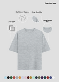 Grey Melange Oversized T-Shirt - Feature Infographic