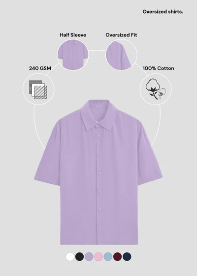 Lavender Oversized Shirt - Feature Infographic