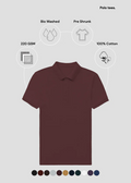 Maroon Premium Polo T-Shirt - Feature Infographic