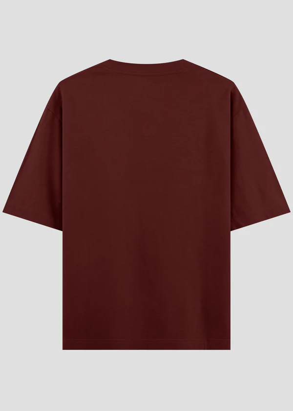 Maroon Oversized T-Shirt - Back View