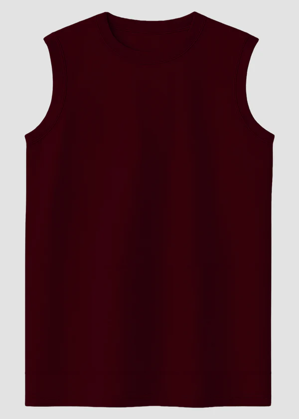 Sleeveless Tee - Maroon