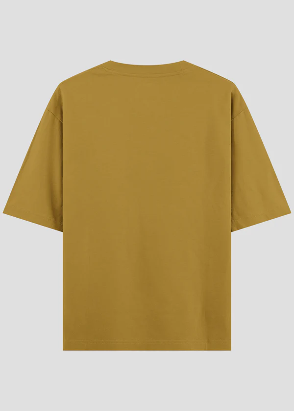 Mustard Yellow Oversized T-Shirt - Back View