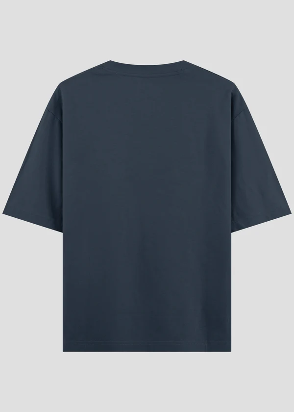 Navy Blue Oversized T-Shirt - Back View