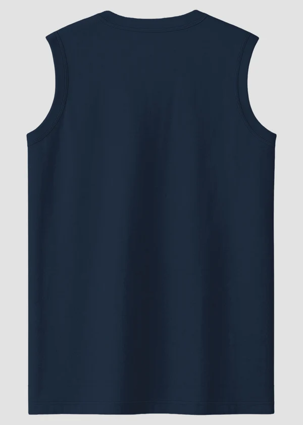Sleeveless Tee - Navy Blue