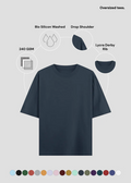 Navy Blue Oversized T-Shirt - Feature Infographic