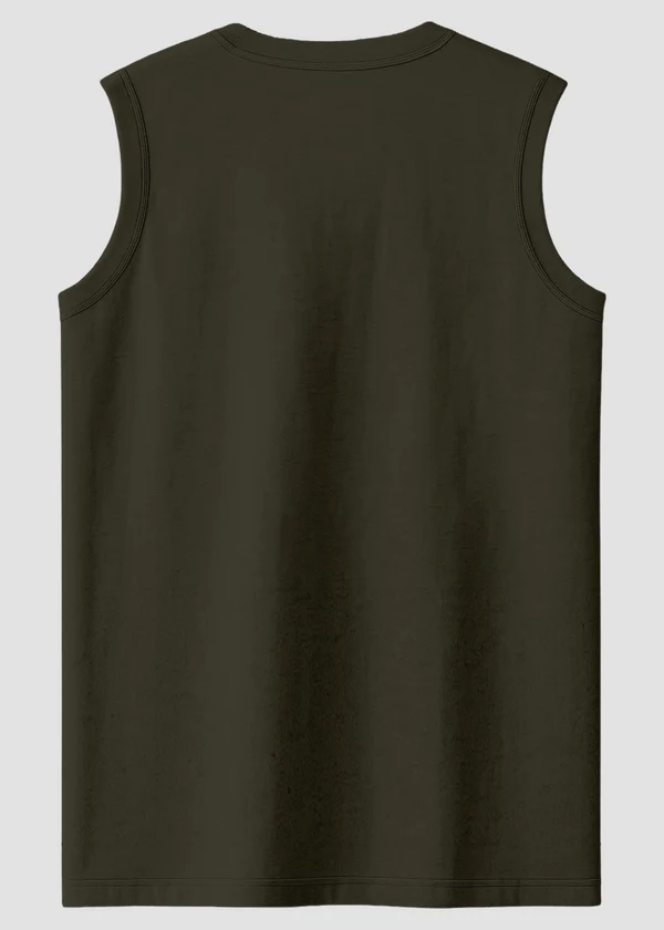 Sleeveless Tee - Olive Green