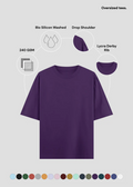 Dark Purple Oversized T-Shirt - Feature Infographic