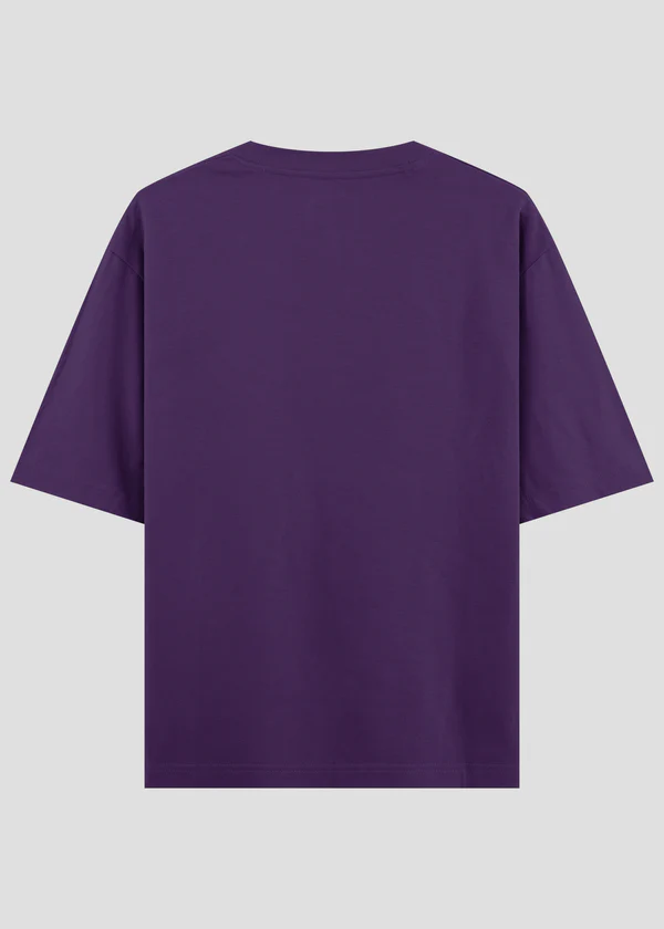 Dark Purple Oversized T-Shirt - Back View