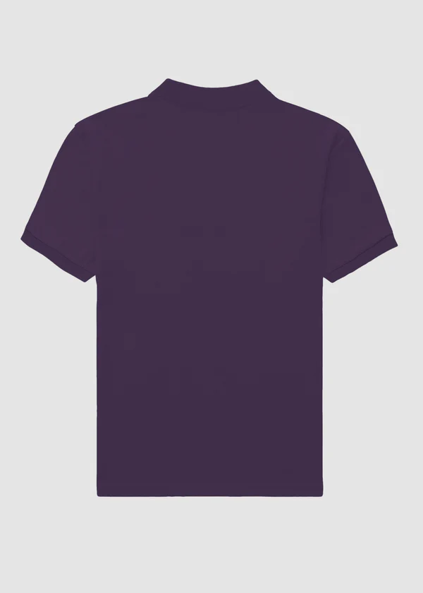 Dark Purple Premium Polo T-Shirt - Back View