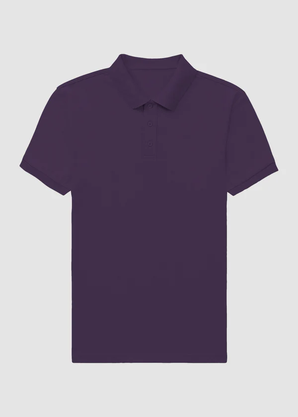 Dark Purple Premium Polo T-Shirt - Front View