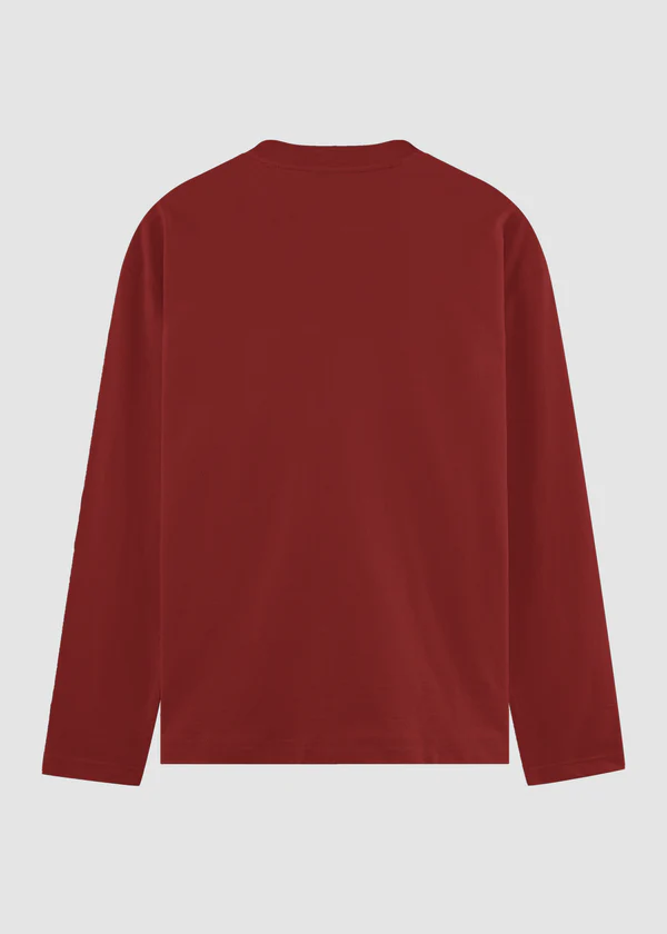 Red Full Sleeve T-Shirt - Flat lay back