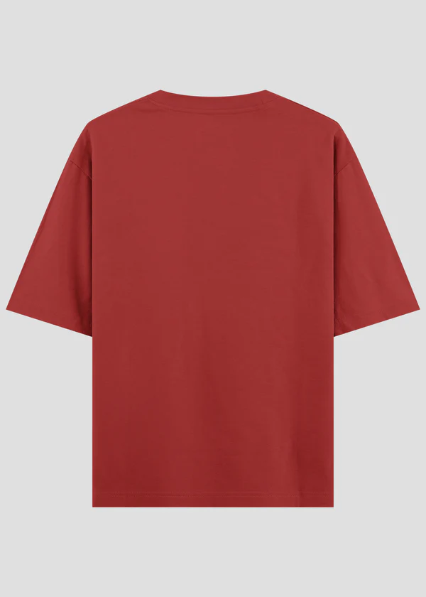 Brick Red Oversized T-Shirt - Back View