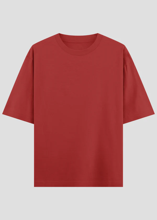 Brick Red Oversized T-Shirt - Front View