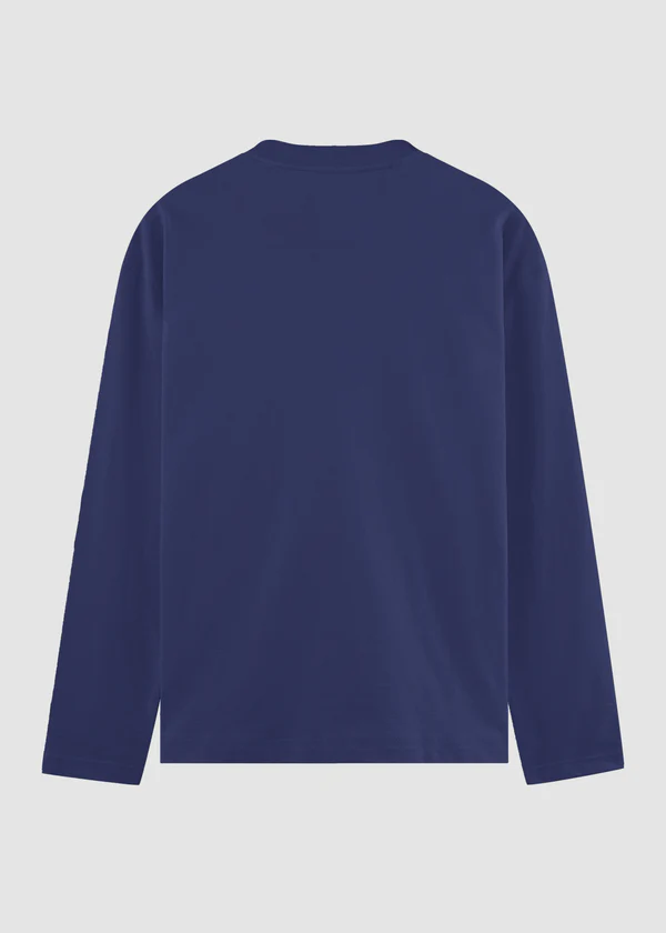 Royal Blue Full Sleeve T-Shirt - Flat lay back