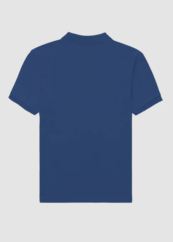 Royal Blue Premium Polo T-Shirt - Back View