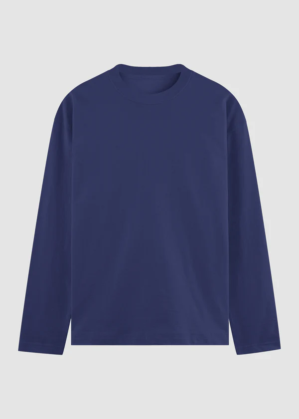 Royal Blue Full Sleeve T-Shirt - Flat lay front