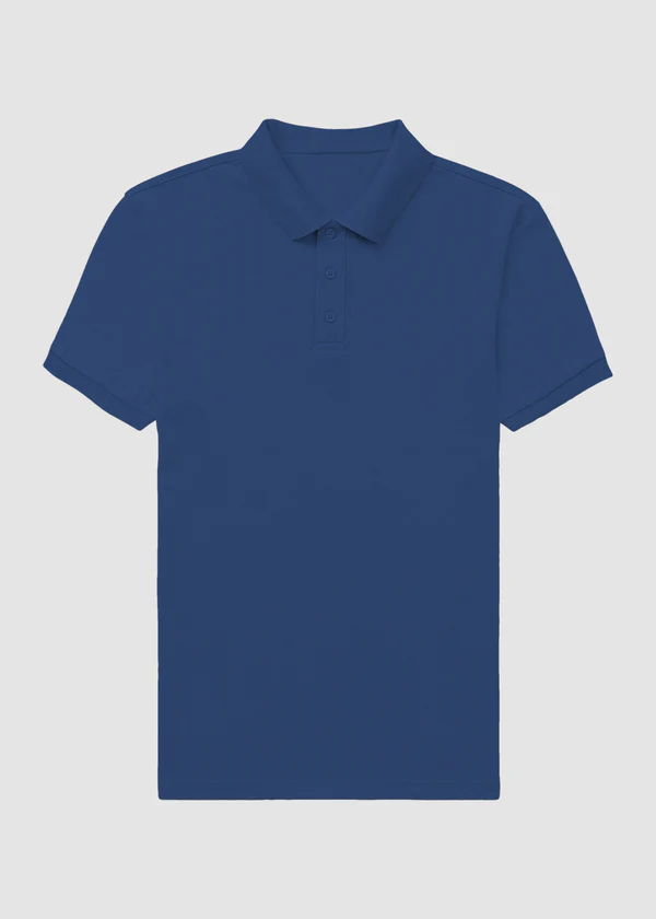 Royal Blue Premium Polo T-Shirt - Front View