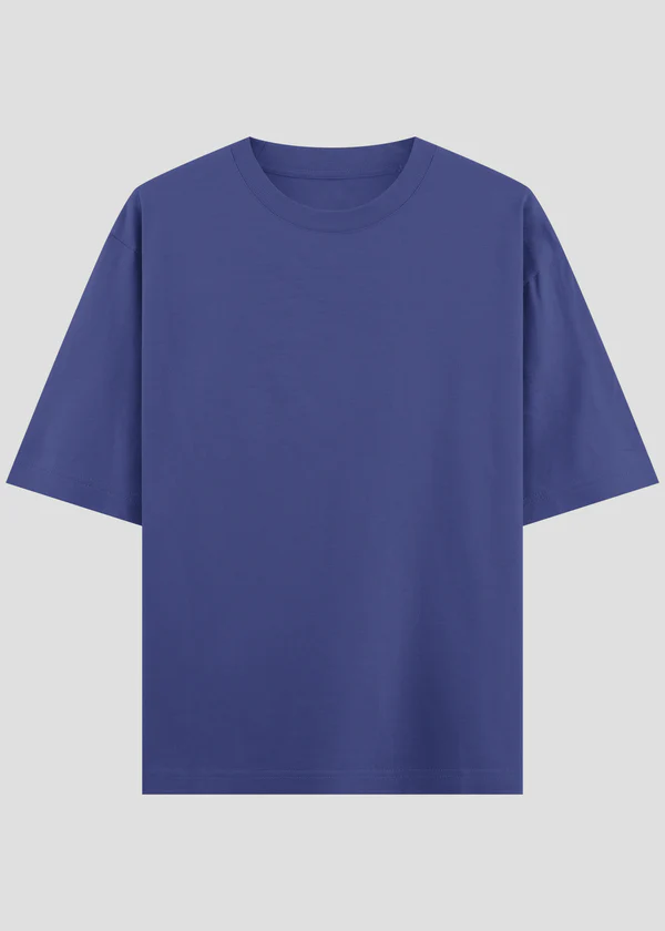 Royal Blue Oversized T-Shirt - Front View