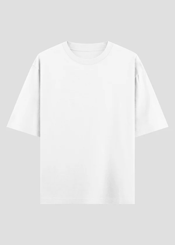 White Oversized T-Shirt - Front View
