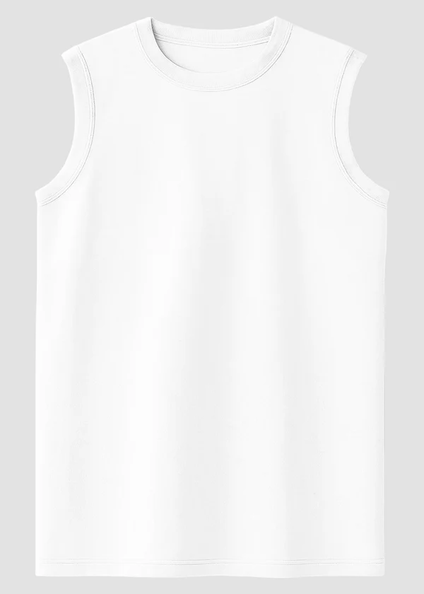 Sleeveless Tee - White