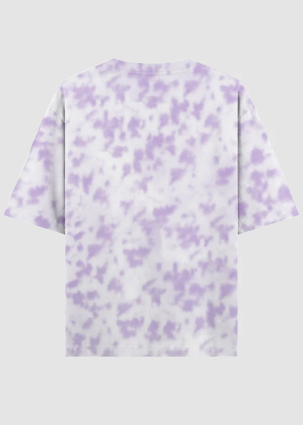 Lavender Tie Dye Oversized T-Shirt - Back View