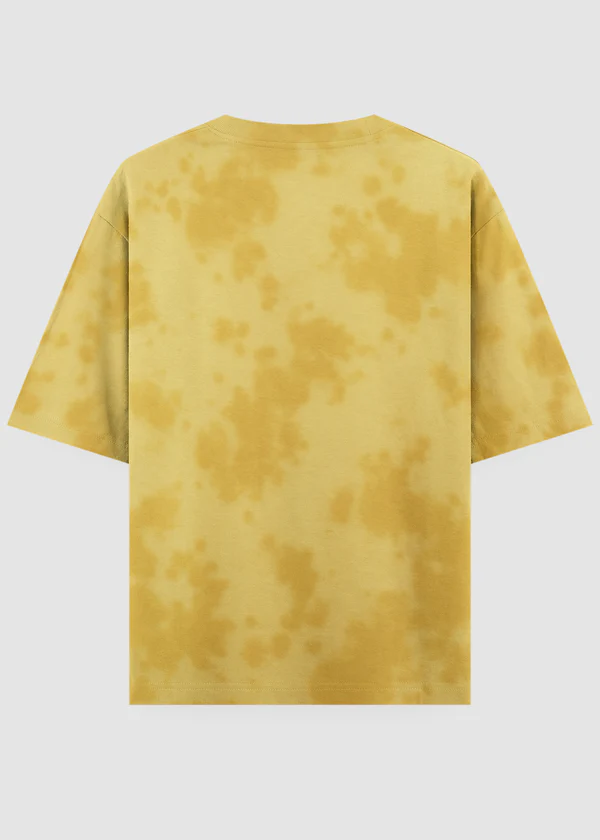 Yellow Tie Dye Oversized T-Shirt - Back View